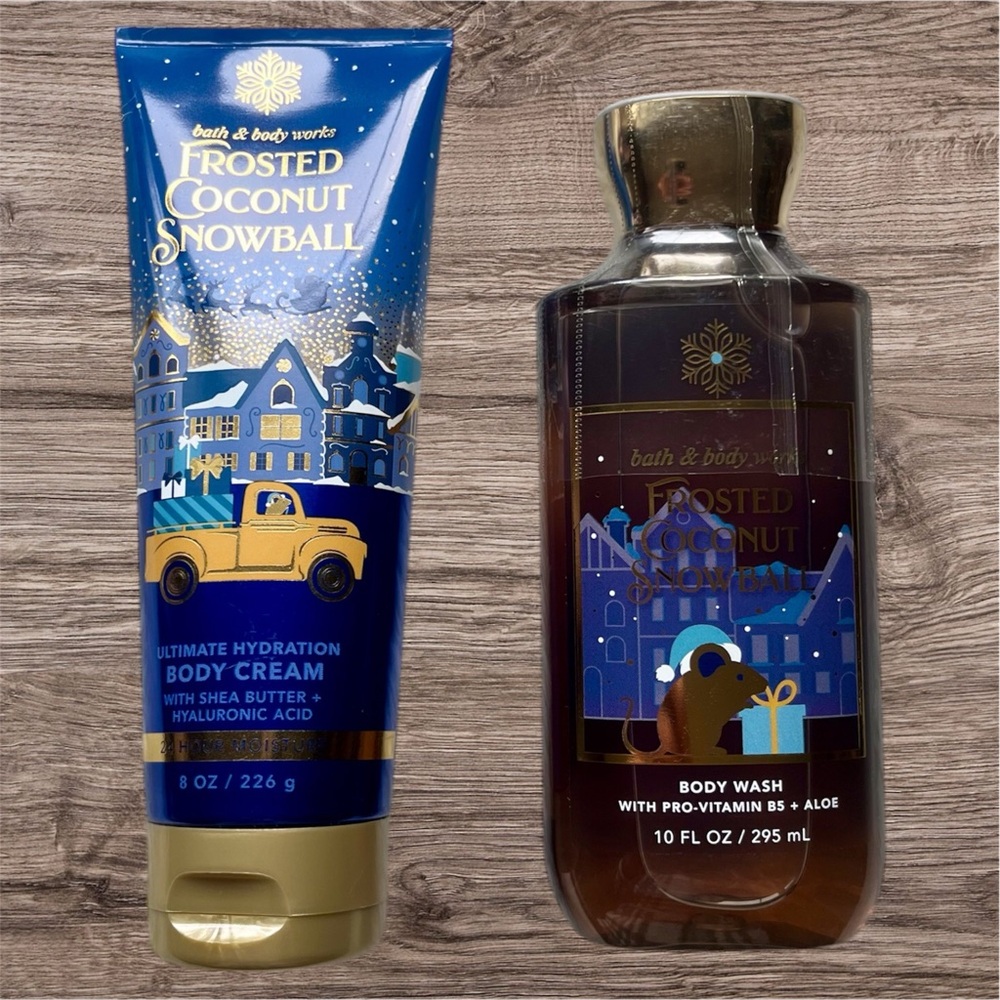 Bath and Body Works Frosted Coconut Snowball 2 Piece Set